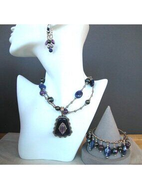Carolyn Pollock Relios Necklace, Bracelet & Earrings Set